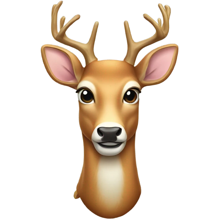 a money-loving deer emoji