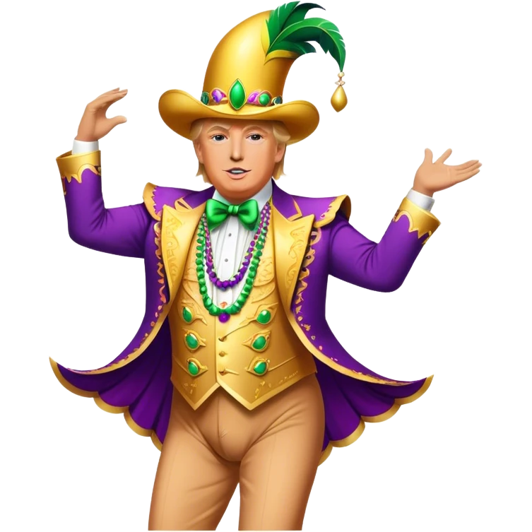 Donald trump dancing at Mardi gras emoji