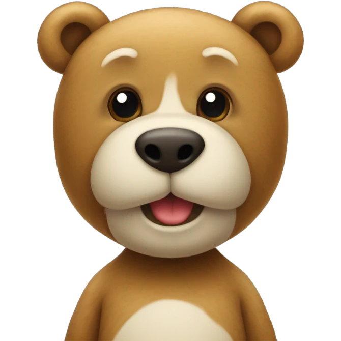 Nounours avec un noeud autour du cou emoji
