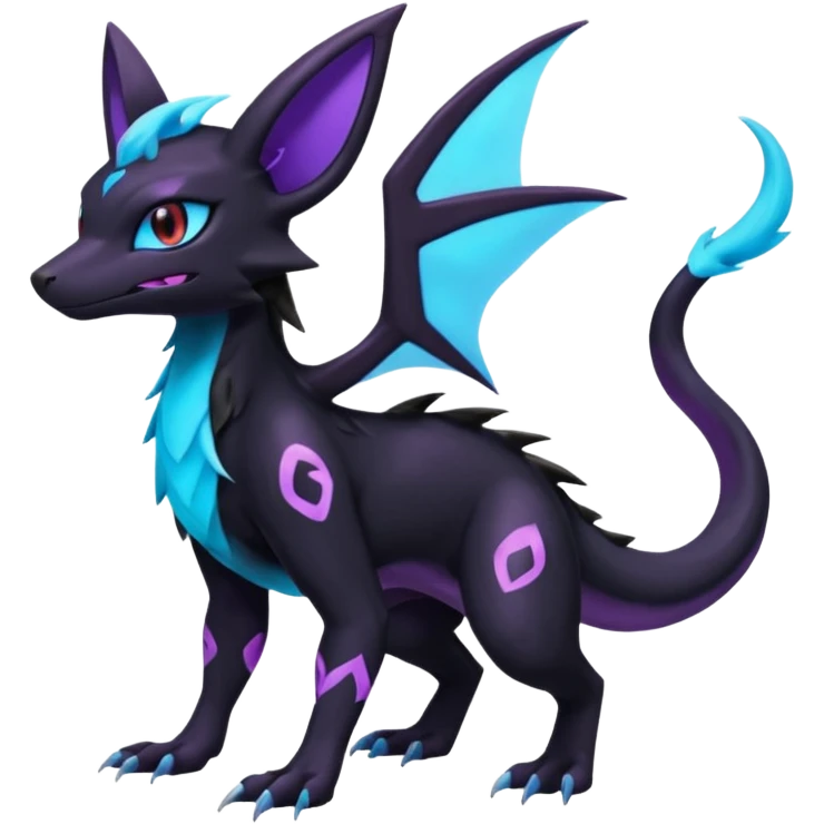 Shiny Salandit-Umbreon-Nargacuga-Noivern-Noibat-Hybrid (Full body) emoji