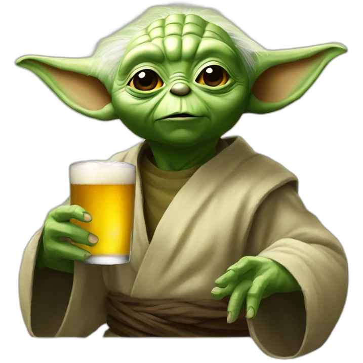 Yoda drink beer emoji