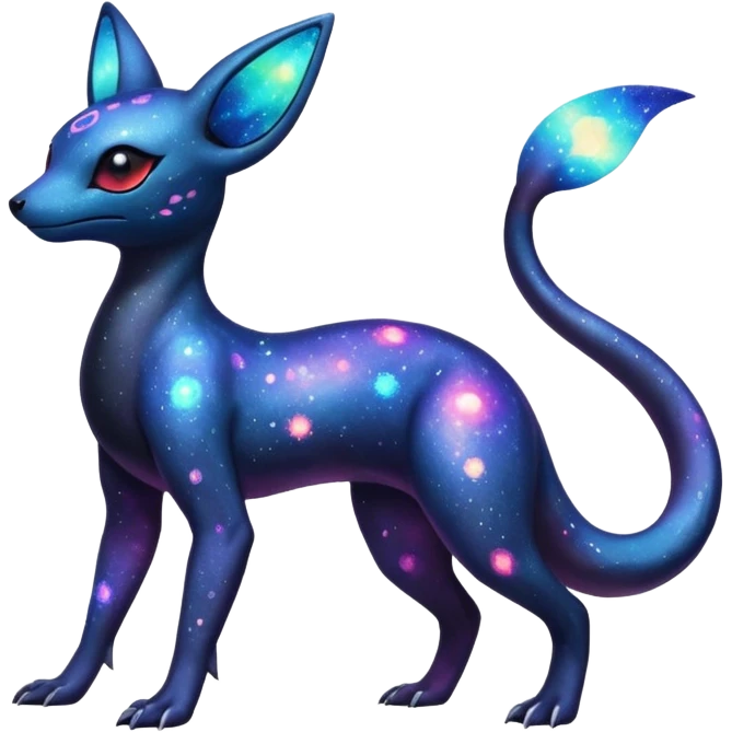 Nebula-Galaxy-Salandit-Umbreon-Fakémon-hybrid-creature (full body)  emoji
