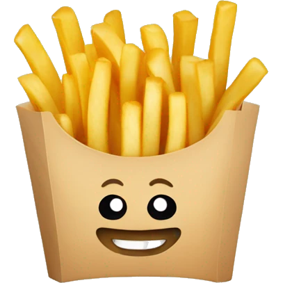 Stamp for a postcard with French fries  emoji