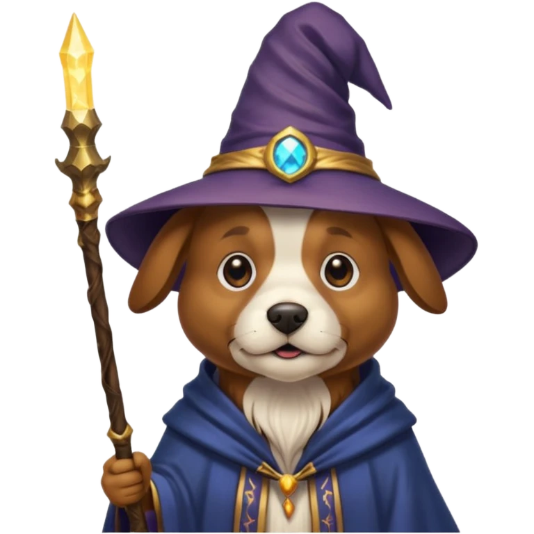 Dog wizard emoji
