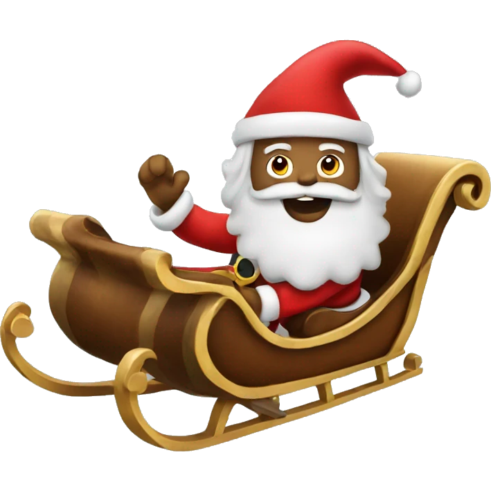Santa on his sleigh  emoji