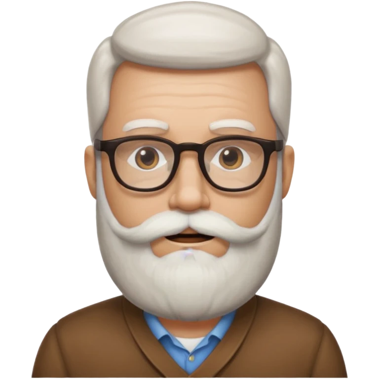 make them have white big beared emoji