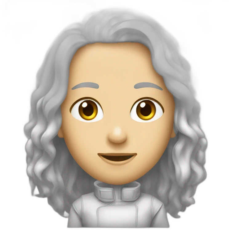 девушка за компьютером с горящей головой emoji