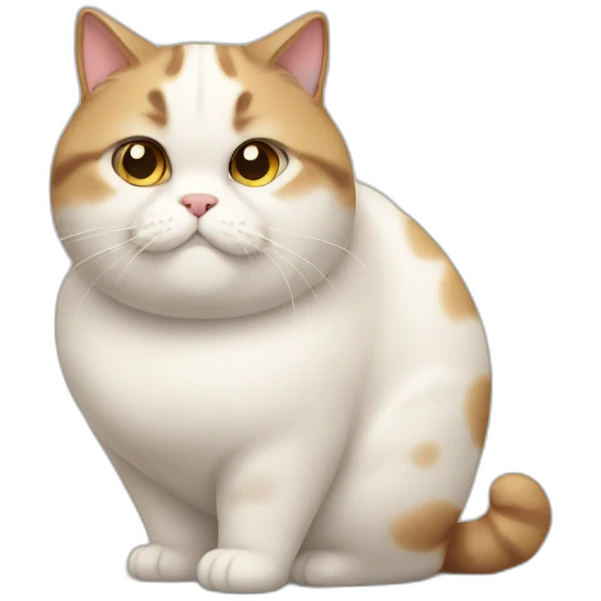 Very fat cute cat emoji