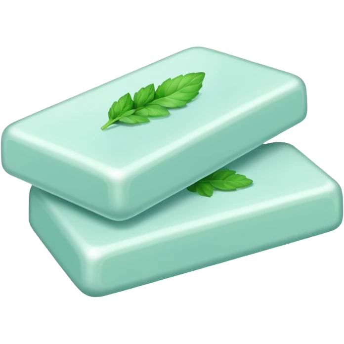 White mint-flavored chewing gum emoji
