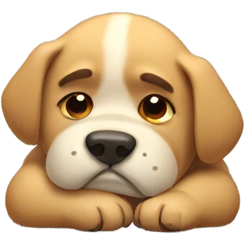Dog being depressed emoji