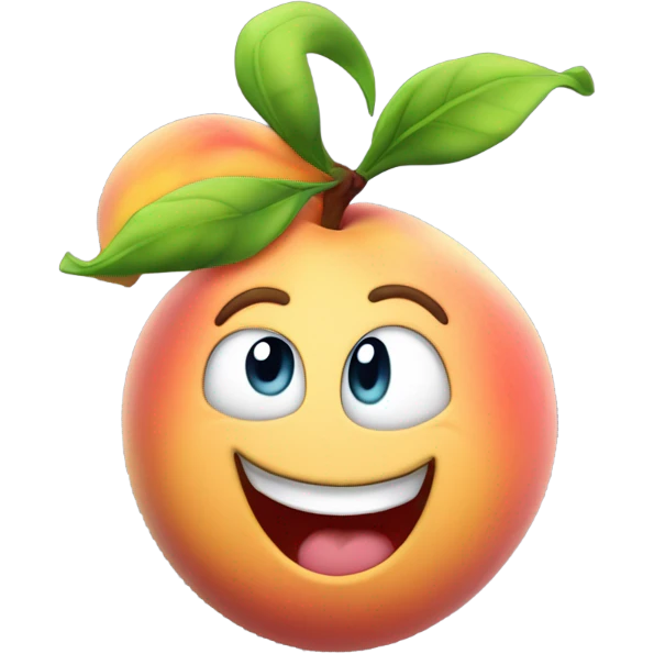 farting peach emoji