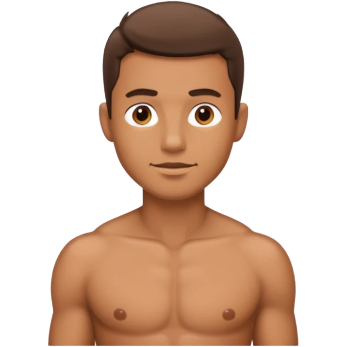 A shirtless man emoji