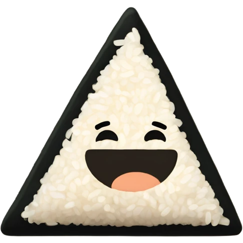 Rice in a triangle wrapped with nori emoji