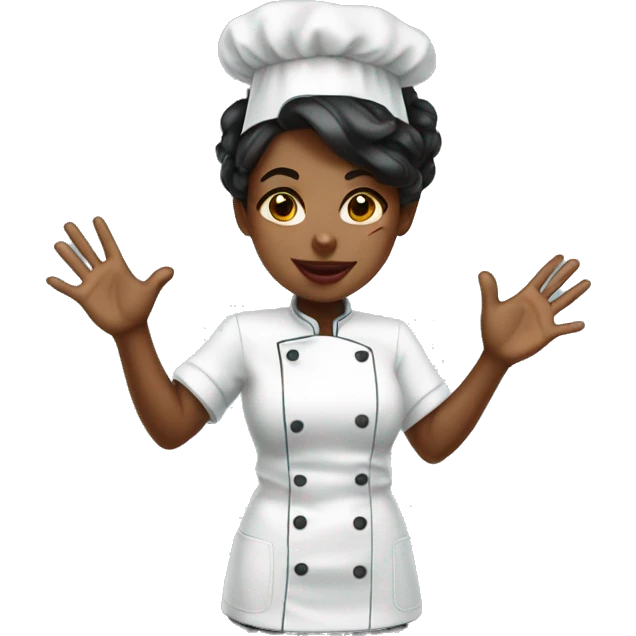 Black girl Chef kiss hand motion emoji
