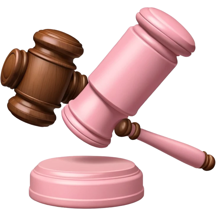light pink gavel emoji