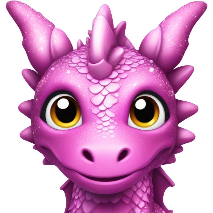 Pink sparkly dragon emoji