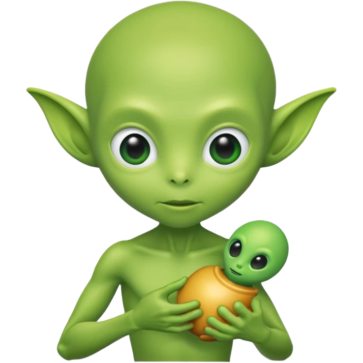 Green alien kid with toy


 emoji