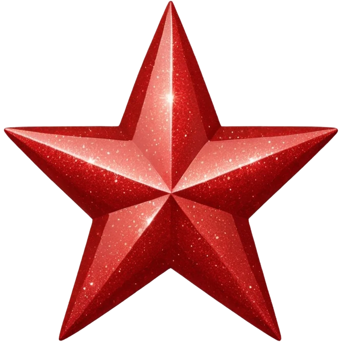 red glitter star emoji