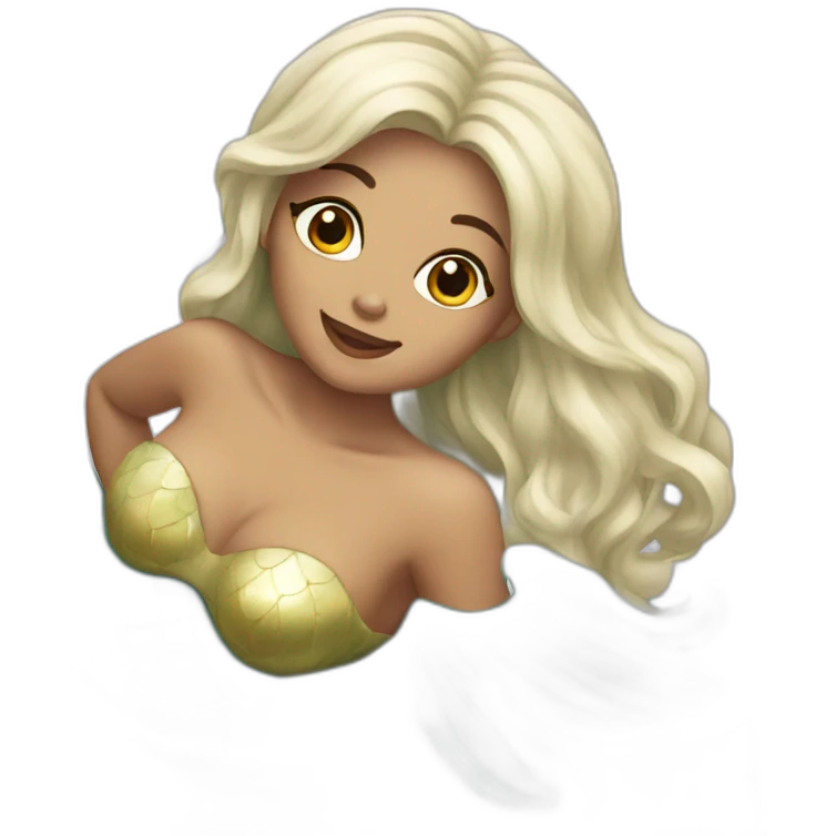Beautiful Mermaid laying emoji
