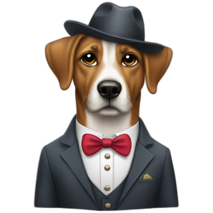 Perro con traje emoji
