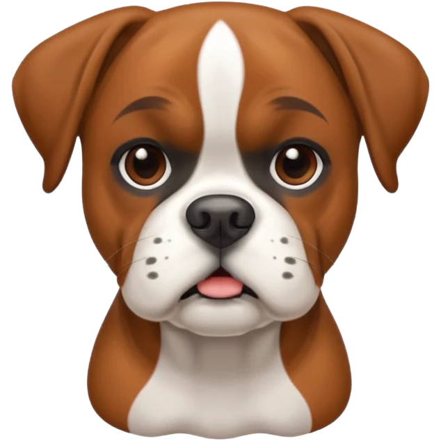 brown and white boxer dog emoji