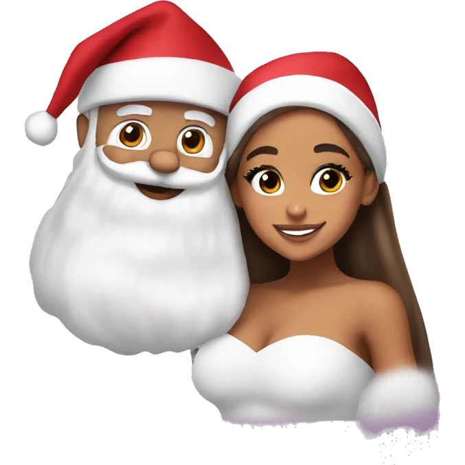ariana grande with santa  emoji