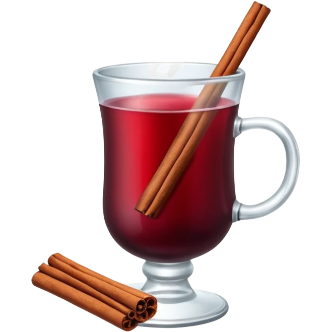 mulled wine in glass cup without straw emoji
