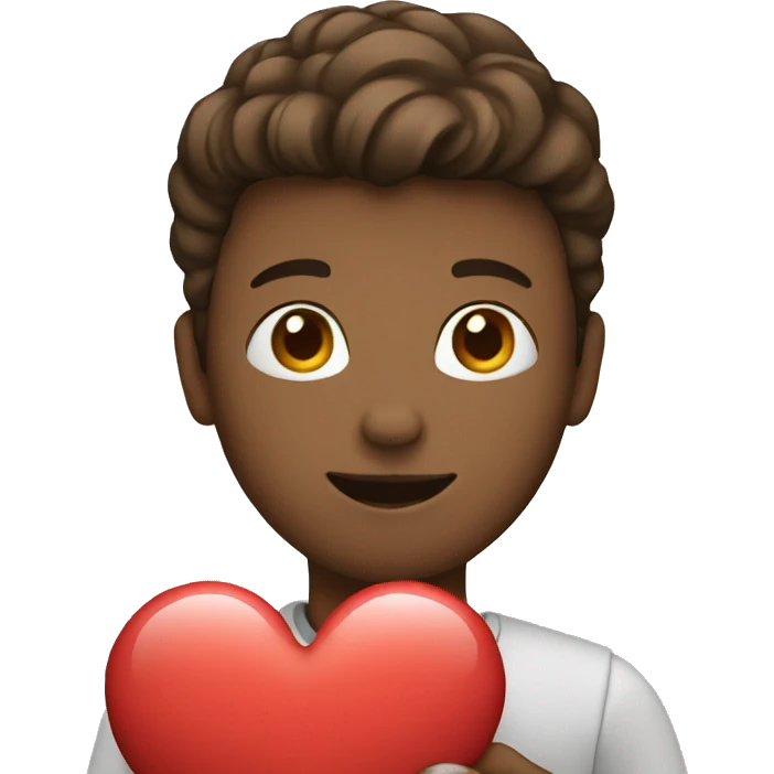 person holding heart emoji