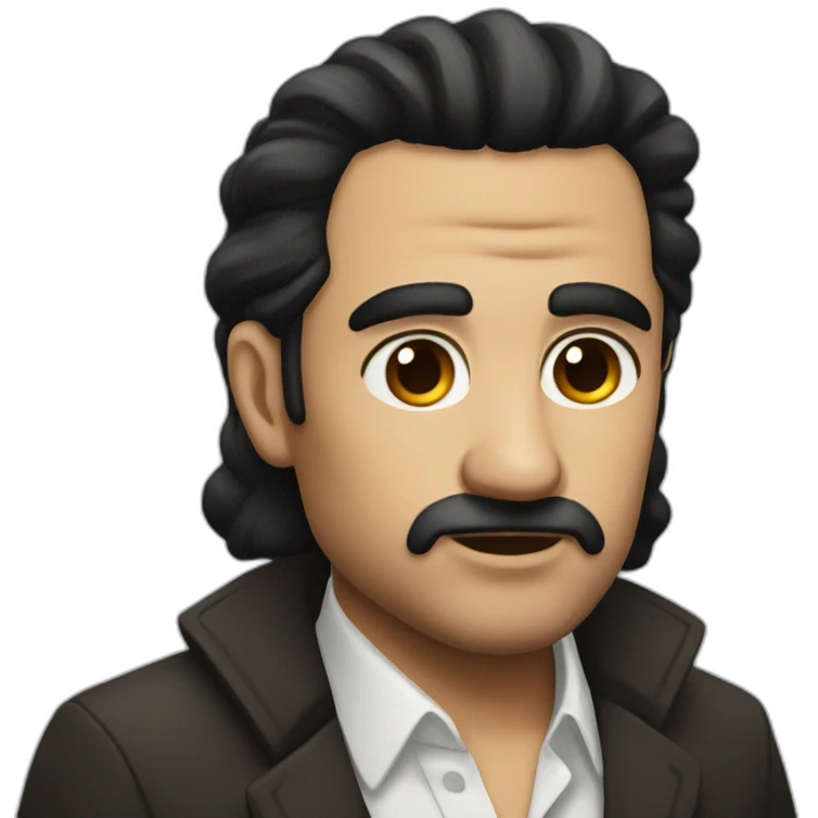 jose the god father with black hair and brown eyes emoji