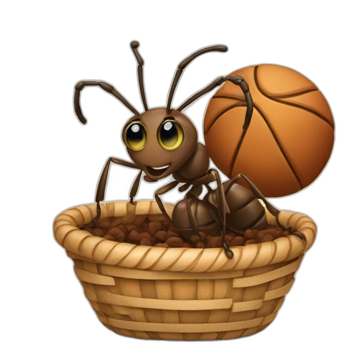 ants who play basket emoji