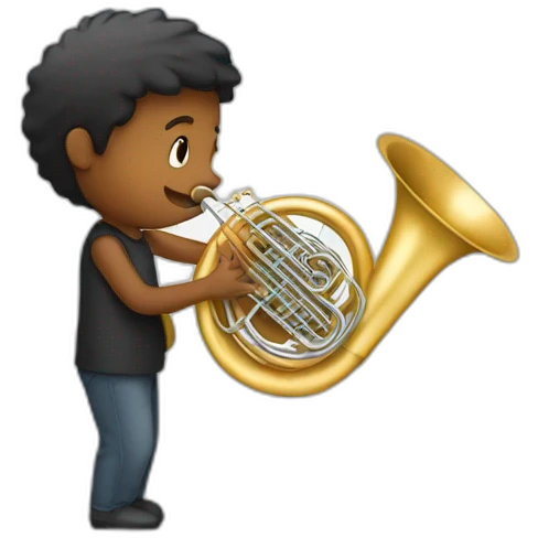 Boy playing tuba emoji