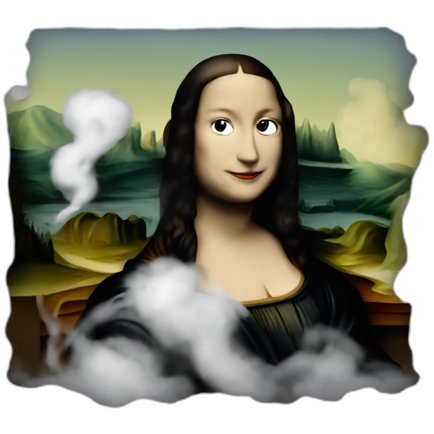 Mona Lisa smoke emoji