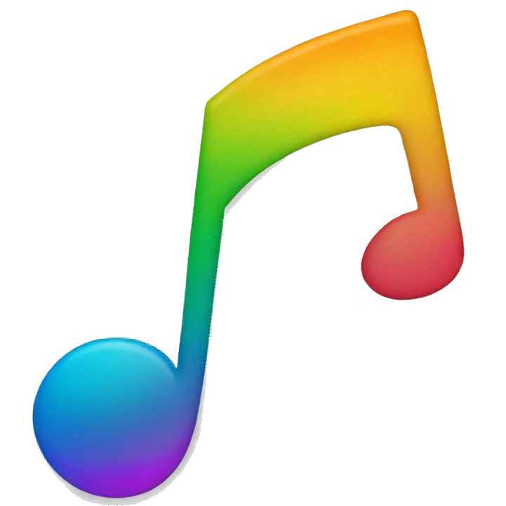 music note rainbow emoji
