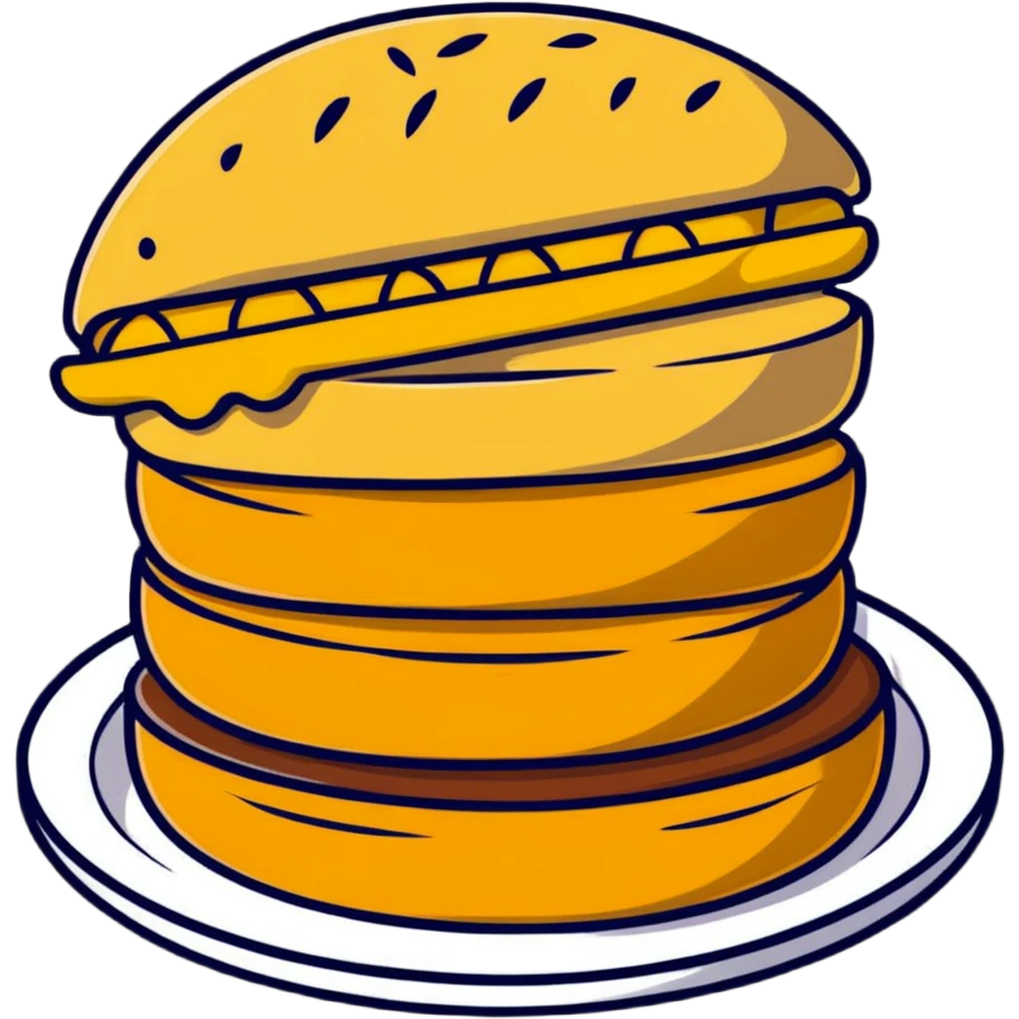 Traditional Colombian arepa with cheese, corn cake emoji
