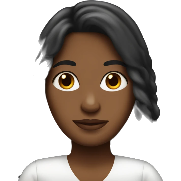 Long hair Latina married to black man emoji