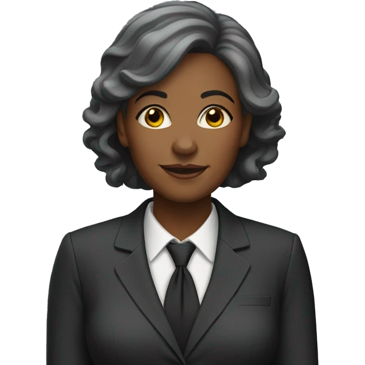 A  middle-aged  black  woman  dressed  in  a  suit. emoji