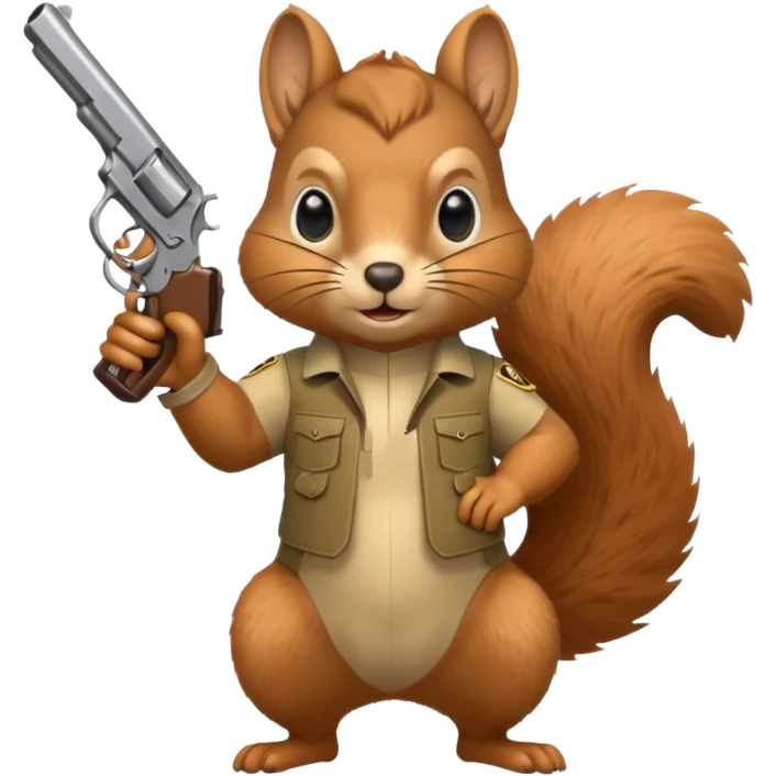  squirrel with pistol  emoji