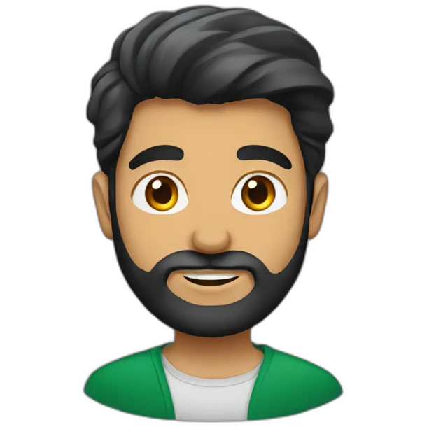 A pakistani guy with beard emoji