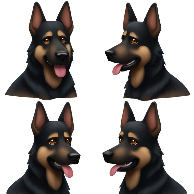 Black German Shepherd WWE emoji