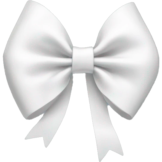 White coquette bow emoji