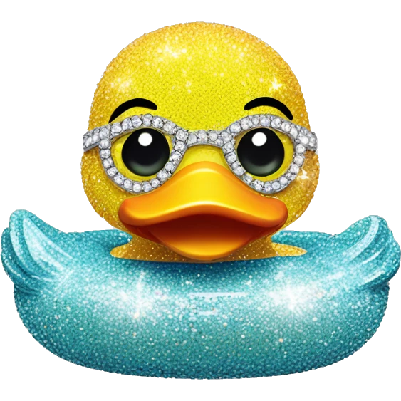 Blinged out rubber duck  emoji
