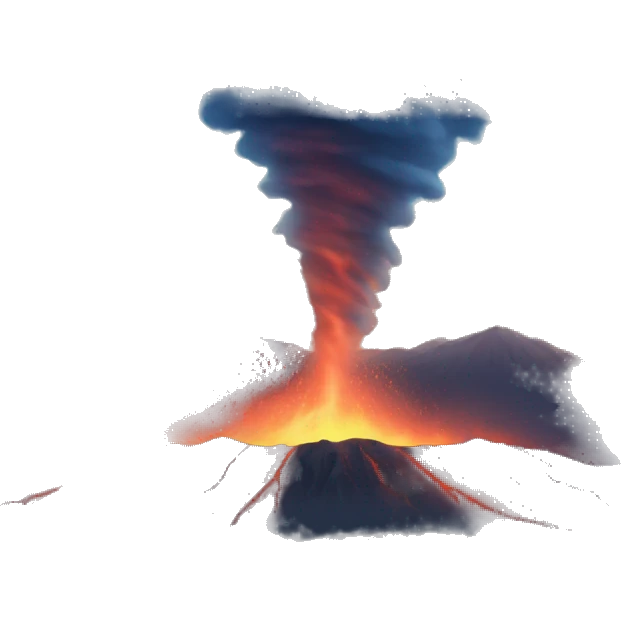 tornado volcano blue emoji