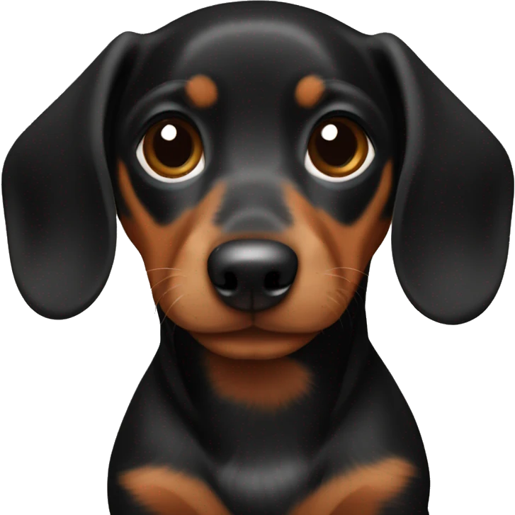 Black and brown dachshund puppy emoji