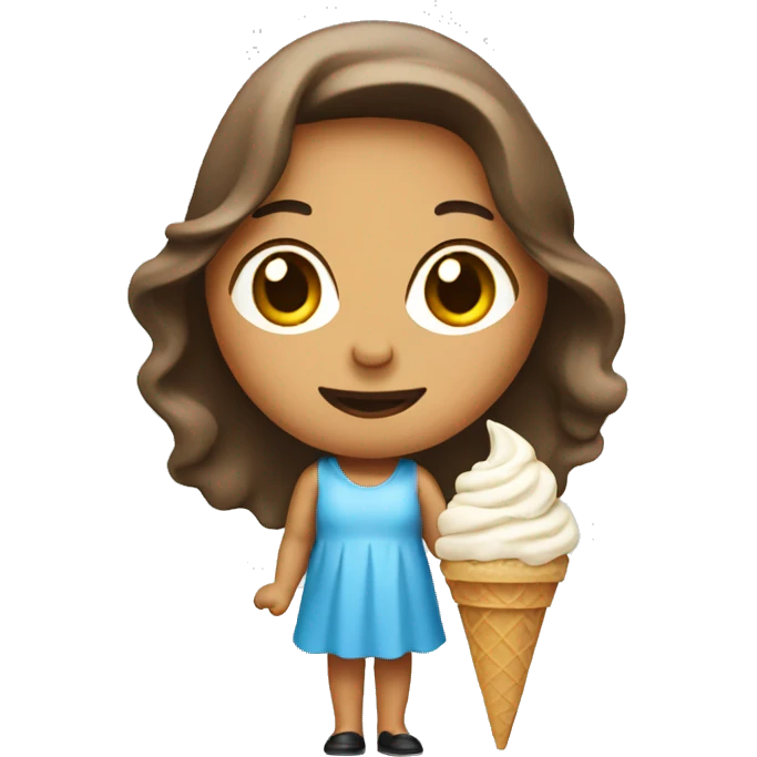 Lady with a ice cream cone emoji
