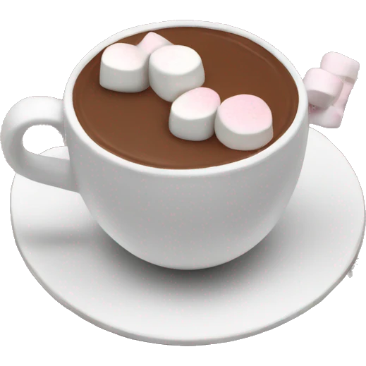 Hot chocolate with marshmallows  emoji
