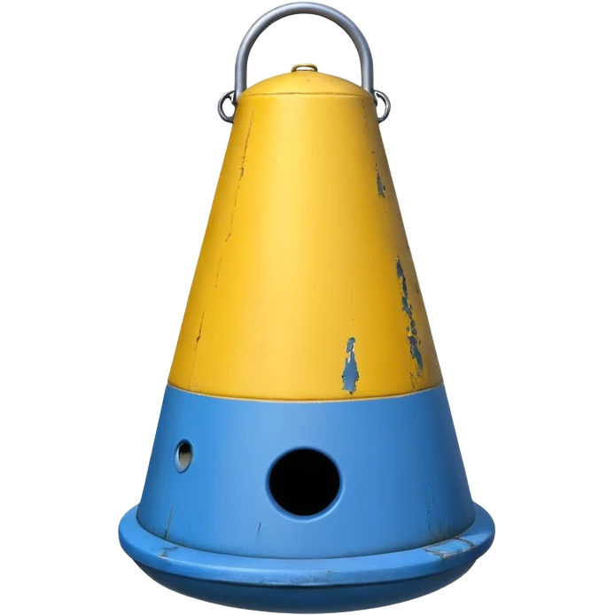 blue and yellow buoy emoji