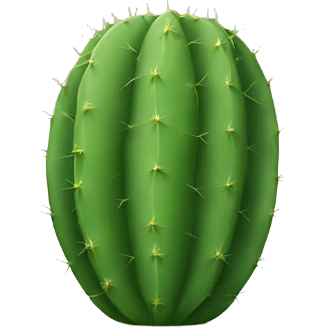 single flat Nopal without pot emoji