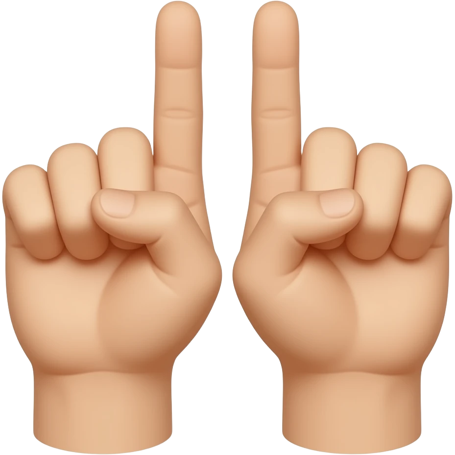 2 main qui font un pistolet cote a cote emoji
