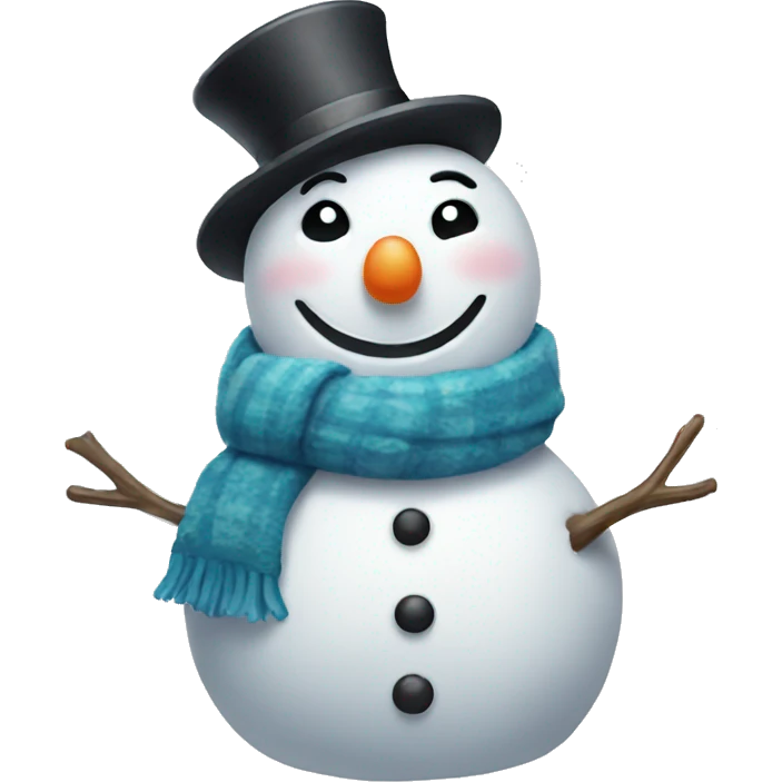 pretty snowman  emoji