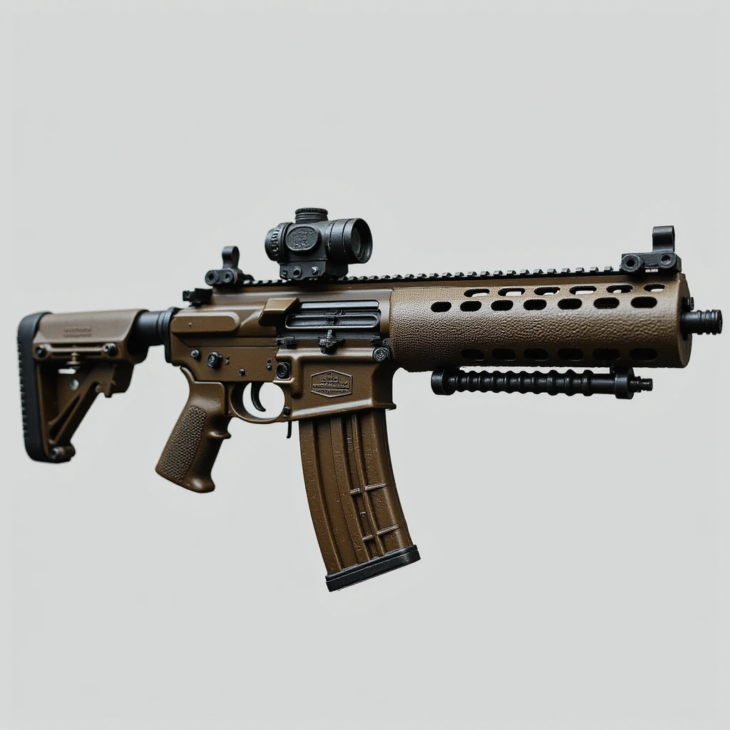 a Draco gun, detailed, realistic, side view emoji